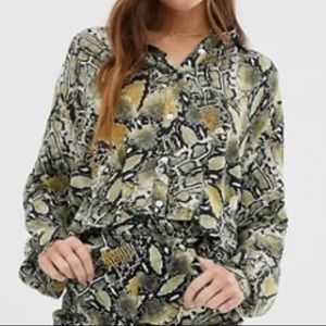 Pull&Bear Snake Print Blouse